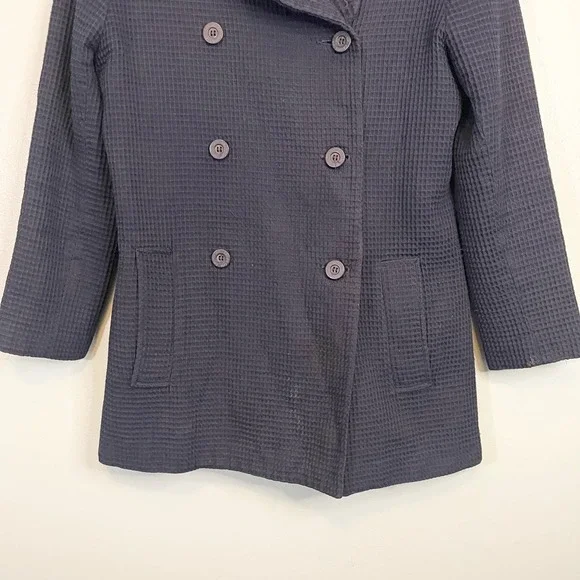 Kenneth Cole Men's Gray Double Breasted Long Sleeve Pea Coat Jacket Medium - Picture 4 of 15